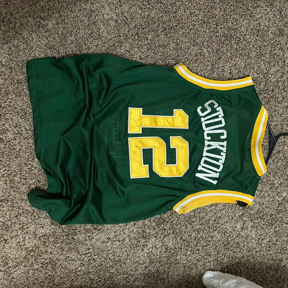Vintage Adidas, John Stockton, #12, Utah Jazz Basketball Jersey, Size M